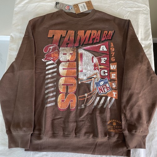 Mens Mitchell & Ness Tampa Bay Buccaneers NFL Easy Cool Crewneck Sweatshirt - Picture 3 of 7
