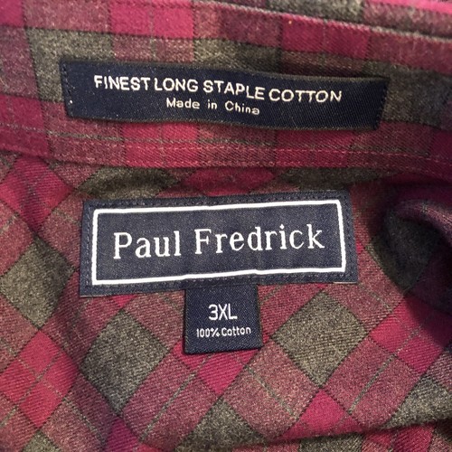 Paul Fredrick Mens 3XL Long Sleeve Shirt Cotton Button Down - Picture 4 of 5