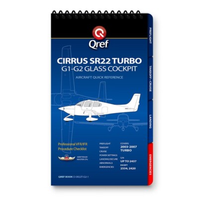 Cirrus SR22 G1-G2 Turbo Glass Cockpit Qref Book QREF-CI-SR22T-G2-1
