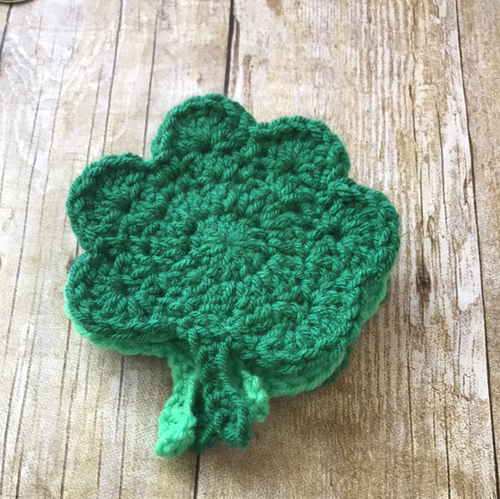 Crochet Shamrock coasters st. Patrick’s Day handmade home accessories - Picture 3 of 7