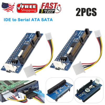 2 3.5'' 40-Pin 40pin IDE To 7+15Pin 22-Pin Male SATA adapter PATA-SATA for HDD,CD