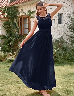 Cocktail Prom Dresses For Woman's Wedding Guest Sleeveless Lace Evening  Gowns | eBay