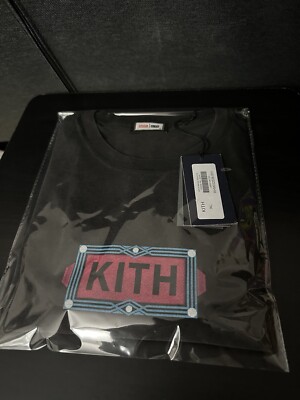Kith x Marvel Galactus Box Logo Vintage Tee Black size XL