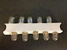 10 Caddy 1815 Clear Mini 12v Instrument Panel Glove Box Lamp Light Bulb Ba9s Nos