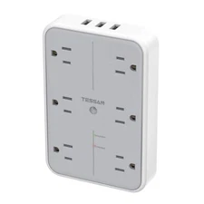TESSAN 6 Electrical Outlets Expander with 3 USB A Charging Ports 1080J  for Home