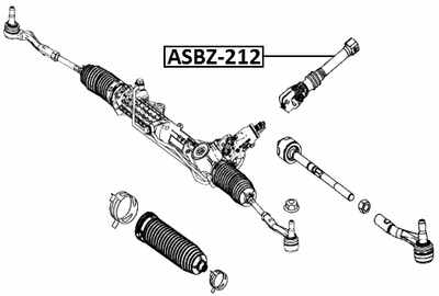 Lower Intermediate Steering Shaft Febest ASBZ-212 Oem A2044620278 
