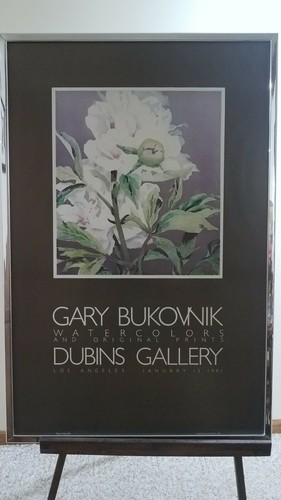 Gary Bukovnik Peonies Etching Lithograph 1980 W/ Hand Signature in Pencil - Picture 4 of 12