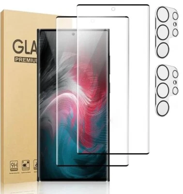 Verre Trempé Protection Écran + Caméra Samsung Galaxy S25 FE S24 S23 Ultra Plus