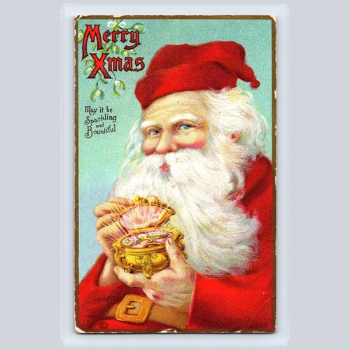VINTAGE POSTCARD Santa Claus CHRISTMAS #172 XMas Jewels Series 541 E 1919 MO Cnl