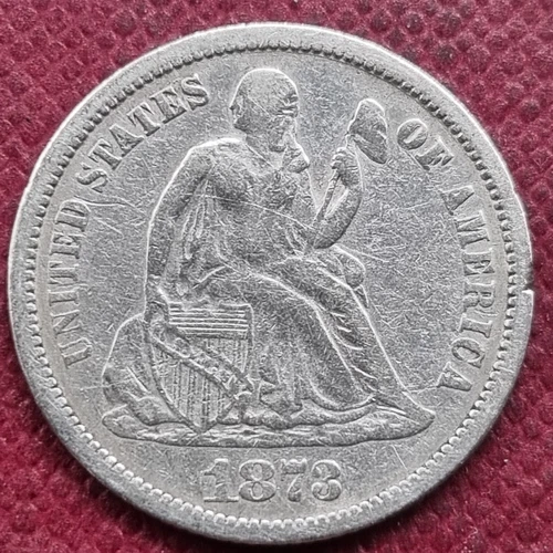 1873 Seated Liberty Dime 10c Better Grade XF #84639