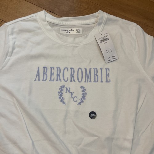 NWT Abercrombie & Fitch Girls White Tie Dye T Shirt Knot,size 13/14 - Picture 2 of 4
