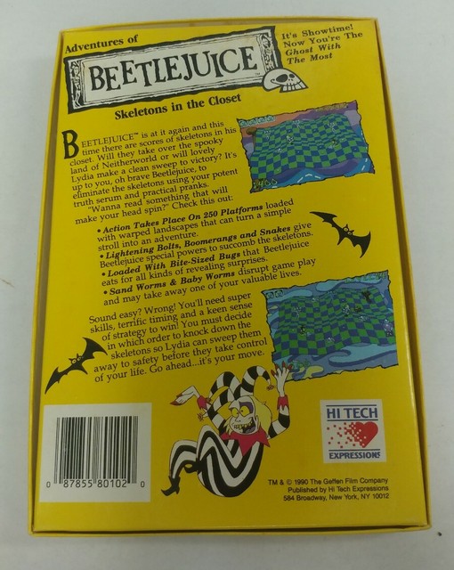 Beetlejuice Skeletons In The Closet Pc 1990 For Sale Online Ebay