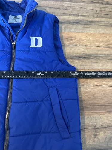Duke Men’s Puffer S Vest Blue White Embroidered Logo Full Zip Colloseium - Picture 5 of 10