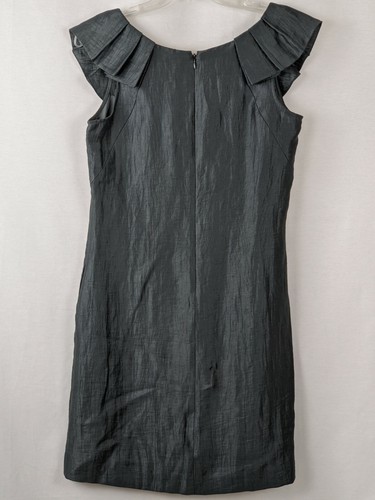 J CREW RUMPLED MERON FLUTTER SLEEVE FULLY LINED SHEATH DRESS SZ 4 - Picture 5 of 10