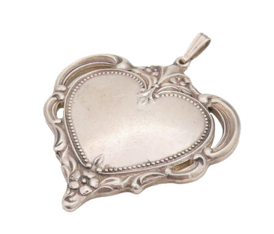 TOWLE 925 Sterling Silver  Vintage 1976 Floral Swirl Love Heat Pendant PT22177
