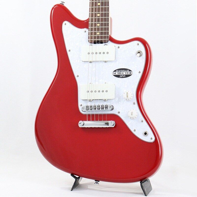 SCHECTER JAPAN ORIGINAL LINE OL-JM Red Jazzmaster type with SCHECTER JAPAN ORIGINAL LINE OL-JM Red Jazzmaster type with