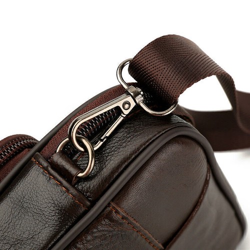 Vintage Herren Echt Kuhleder Messenger Beutel Schultertasche Handtasche - Bild 14 von 32