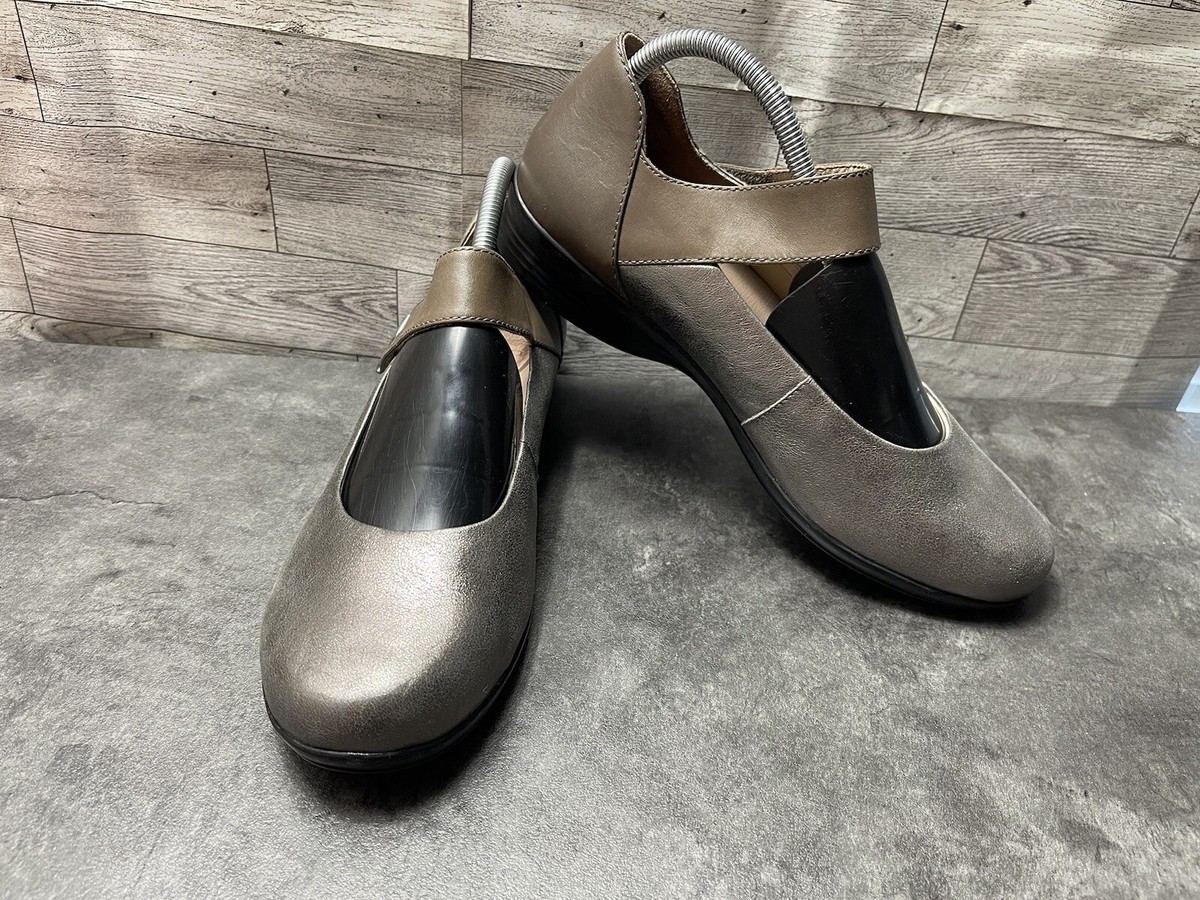 Dansko Audrey Women Shoes Gray Brown 9.5 M leather Slip On Mary Jane Flats  | eBay