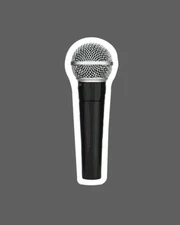 Microphone Sticker Realistic Waterproof Music Singing Karaoke Gift NEW