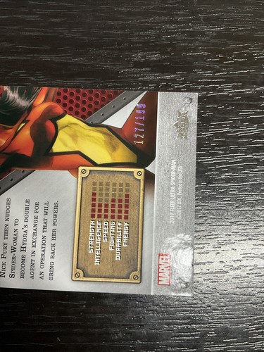 2017 Ultra Marvel Spider-Man Precious Metal Gems Bronze 127/199 Spider-Woman MM9 - Picture 4 of 6