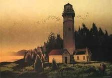 Elton Bennett Reproduction Print- The Sea Watch-double matted 12" X 16"