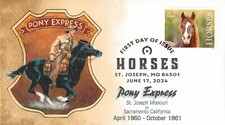 2024 Horses - Pony Express - Printed - My Original Artwork - Hi-Density EmPrint