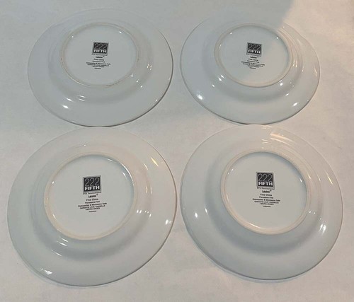 4 x 222 FIFTH PTS Int'l LAKSHMI Peacock Fine China Salad Bread Dessert Plate NEW - Picture 5 of 6