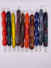 Handmade  Hand Turned  Resin 5D Diamond Painting Pen 1 Glue 1 Tray included 