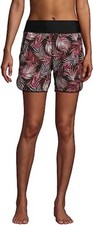 NWT Lands' End Womens 5" Elastic Waist Swim Shorts With Panty Size 2 60 DD655