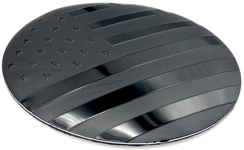 1x Patriotic American Flag Decal Sticker Emblem Aluminum Dome 65mm 2.55" Black - Foto 19 di 21