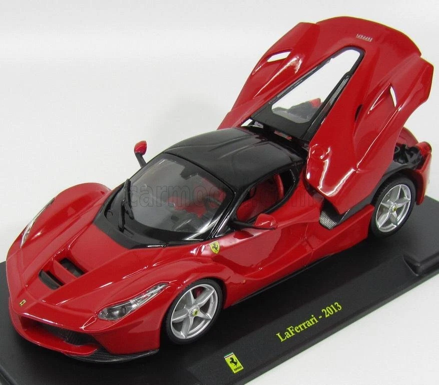 MODELLINO AUTO STATICO FERRARI LAFERRARI 2013 - CON VETRINA ROSSO SCALA 1/24 - Immagine 4 di 4