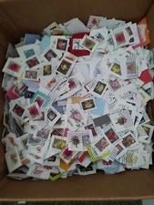 120 Used Forever USA Stamps on paper, No Flags Picked from large box.