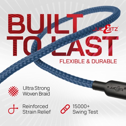 JuicEBitz® USB C na USB C kąt prosty 100W szybka pleciona ładowarka do telefonu kabel przewód - Zdjęcie 55 z 151