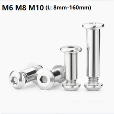 Button Head Belt Screw Leather Craft Chicago Nail Stainless Rivet Stud M6 M8 M10