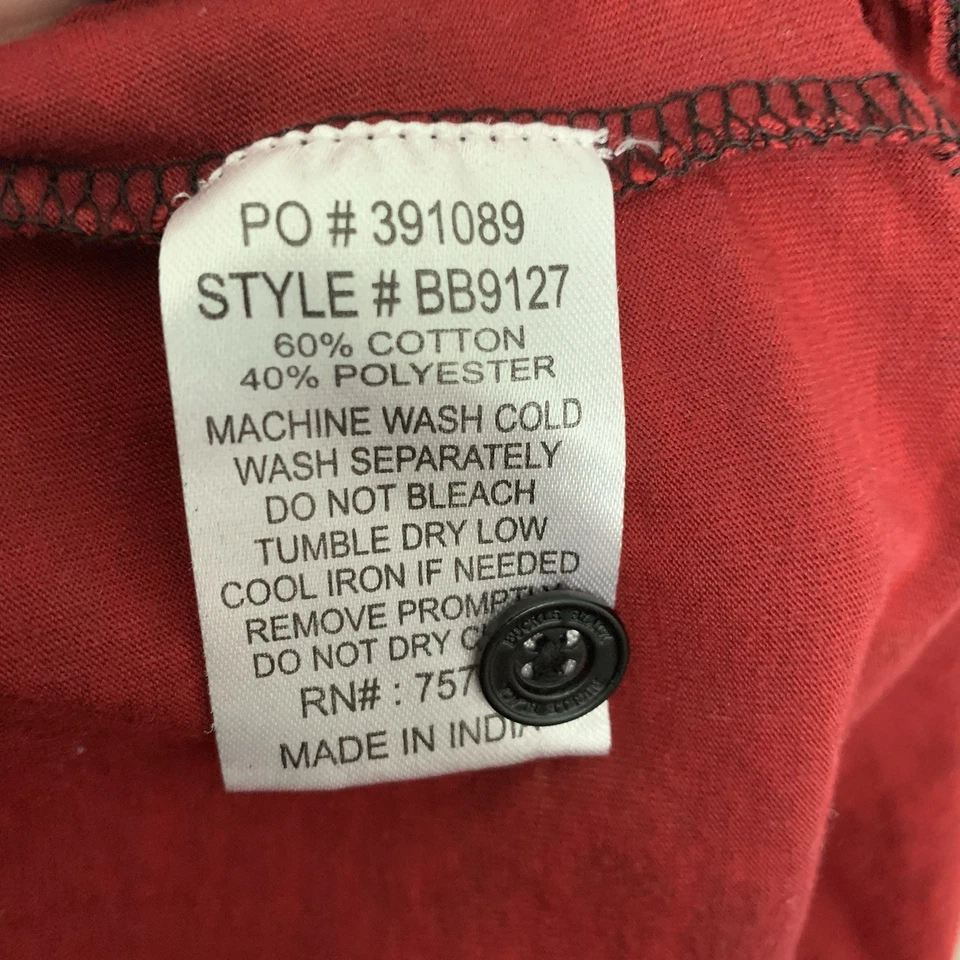 Buckle Black Shirt Mens XXL Dark Red Stitching Golf Lightweight Polo - Image 4 of 4