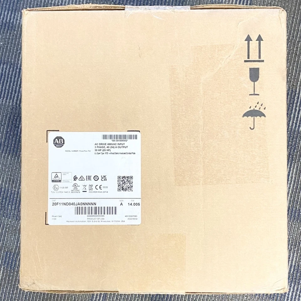AB 20F11ND040JA0NNNNN PowerFlex 753 VFD 30HP 480VAC Fast Shipping US Free Tax - Image 2 of 4