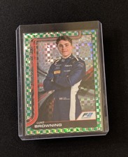 2025 Topps Chrome Formula 1 F1 Luke Browning Green Checker /99 #28