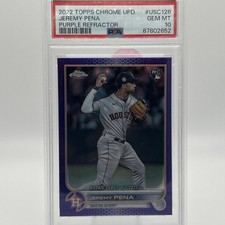 2022 Topps Chrome Update Series - Rookie Jeremy Pena Purple Refractor PSA 10