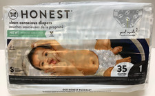 The Honest Company Clean Conscious Disposable Diapers, Size 1 8-14lbs , 35ct