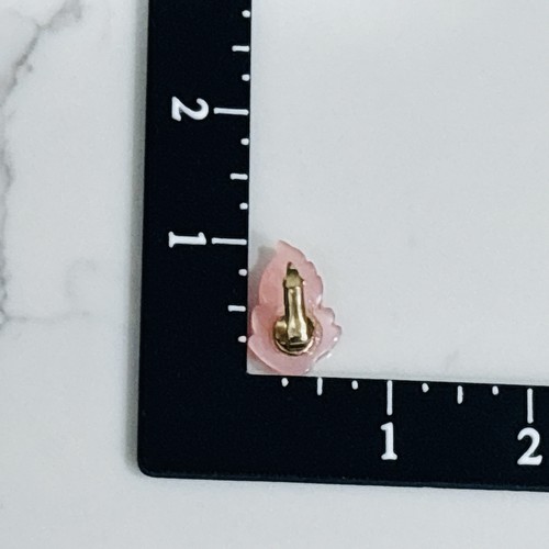 Vintage Ohrclips Frosted Lucite Strass Duroplast Rosa MCM Menge 2 - Bild 4 von 11
