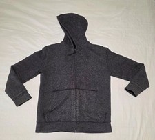 Winter Coat, Sherpa, Youth Size XXL, Grey, Hood, LS, Pockets, Zipper