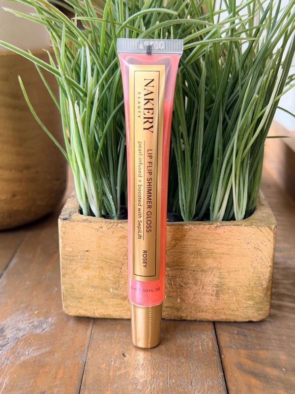 Nakery Beauty LIP FLIP SHIMMER GLOSS - ROSEY