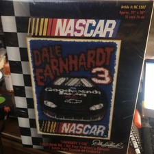 Dale Earnhardt, Sr. 3 Nascar Latch Hook Rug Kit by Caron - New Sealed