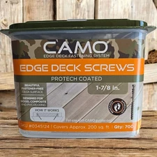 CAMO 0345124 Edge Deck Screws, Hidden Fastening, 1-7/8", ProTech Coated (700 ct)