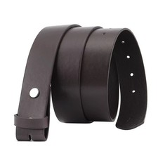 Genuine Leather Belt Strap Casual Belt with Snaps 1-1/2" Wide Replacement Strap