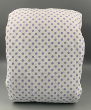 Pottery Barn Kids Mini Polka Dot Flannel Duvet Cover Purple Full Queen F53D
