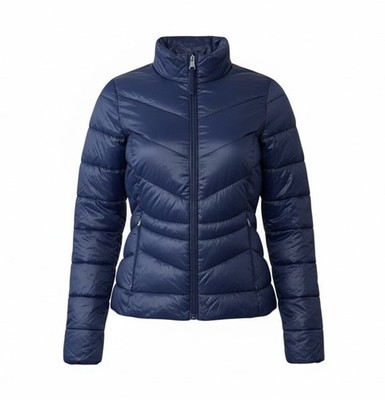 Vero Moda Puffer Jacket Women s Small Navy Lightweight Quilted Packable Warm Zip