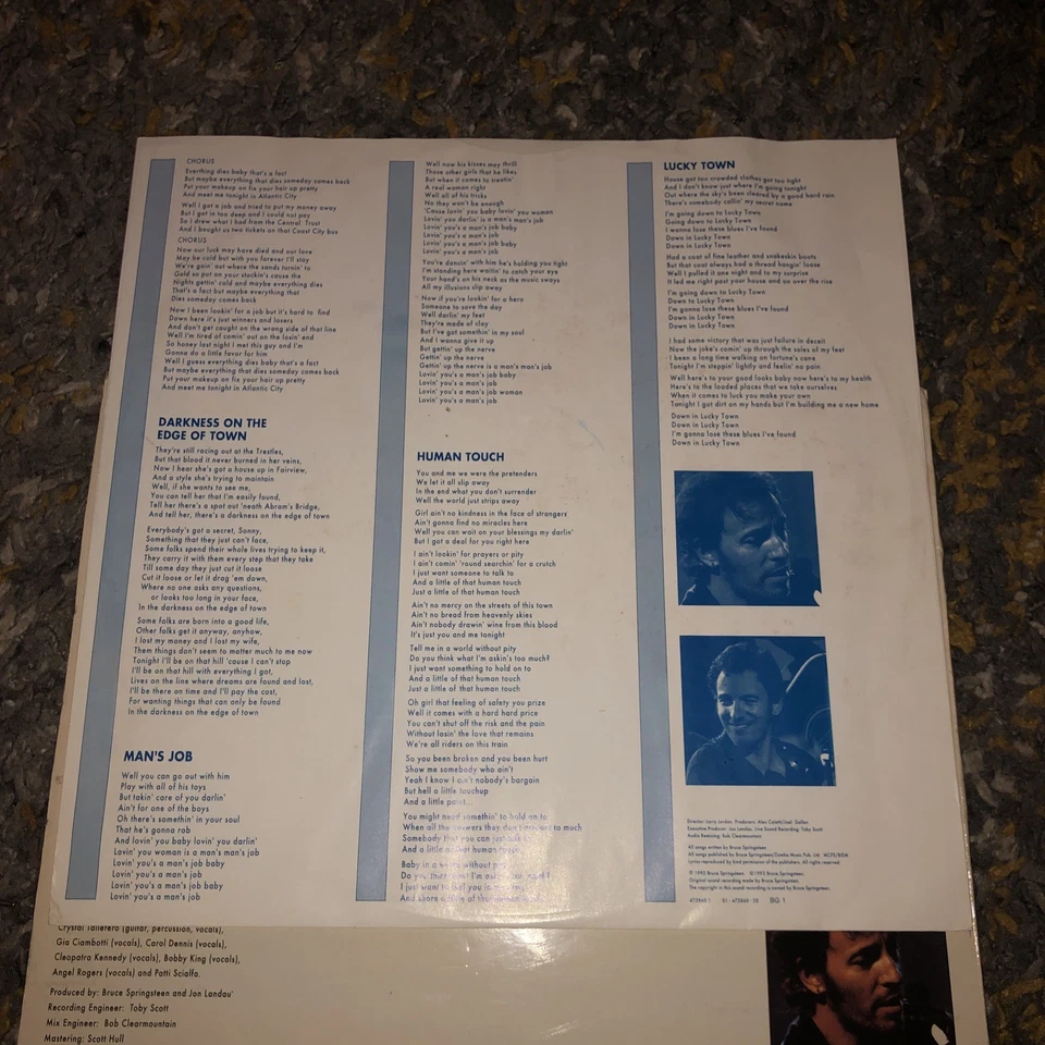 Bruce Springsteen In Concert Mtv Unplugged double LP vinyl 1993 First Pressing. - Image 4 of 4