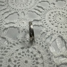 Ring Silver Cut Out Curve with Cubic Zirconia Stone Sterling 925 Size 8 Band