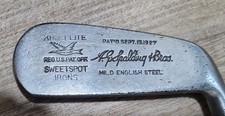 Antique Vintage Spalding Kro Flite Hickory Wood Shaft Golf Club Chipper 11 Iron